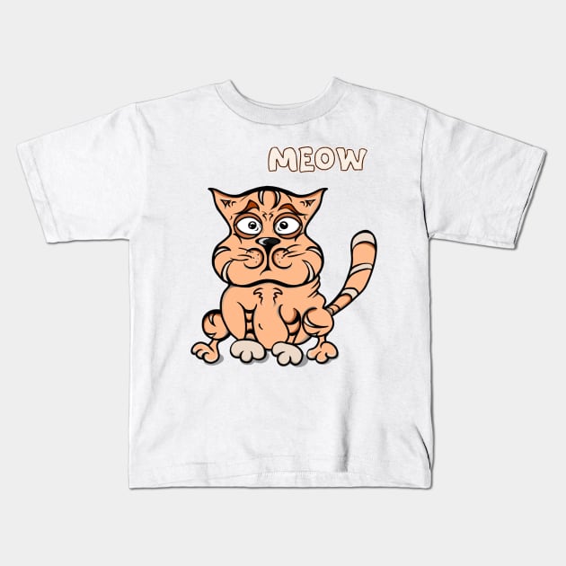 MEOW Kids T-Shirt by hveyart